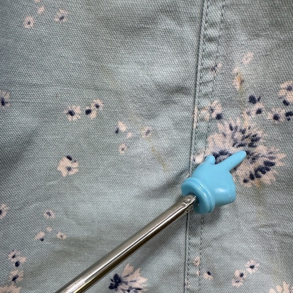 GAP | Overall Style Blue Floral Linen Blend Dress - Picture 4 of 7